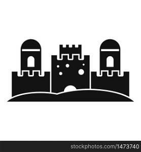 Beach castle icon. Simple illustration of beach castle vector icon for web design isolated on white background. Beach castle icon, simple style