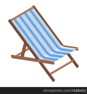 Beach chair icon. Isometric of beach chair vector icon for web design isolated on white background. Beach chair icon, isometric style