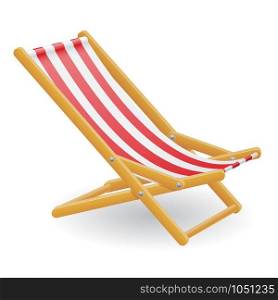 beach chair vector illustration isolated on white background