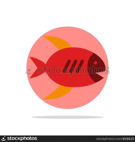 Beach, Coast, Fish, Sea Abstract Circle Background Flat color Icon