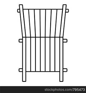 Beach deck chair icon. Outline beach deck chair vector icon for web design isolated on white background. Beach deck chair icon, outline style