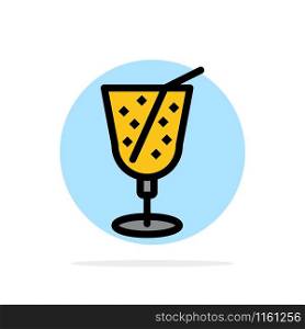 Beach, Drink, Juice Abstract Circle Background Flat color Icon