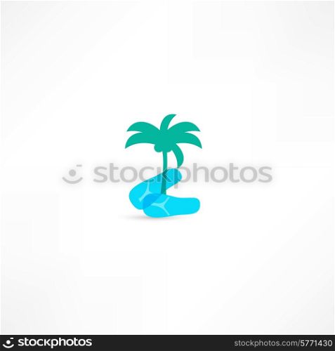 beach flip flops icon