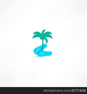 beach flip flops icon