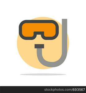 Beach, Goggles, Snorkeling, Underwater Abstract Circle Background Flat color Icon