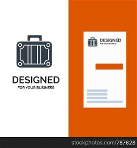 Beach, Holiday, Transportation, Travel Grey Logo Design and Business Card Template