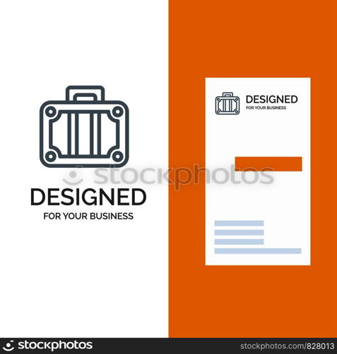 Beach, Holiday, Transportation, Travel Grey Logo Design and Business Card Template