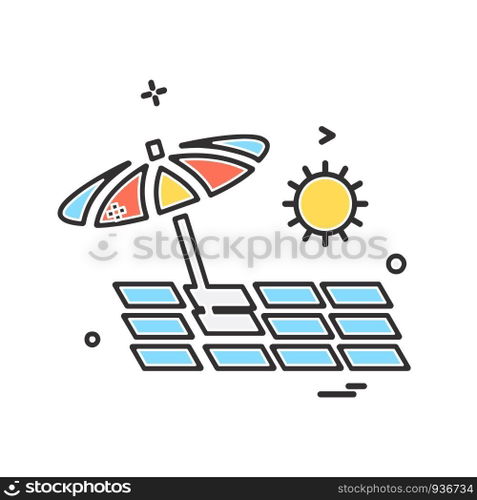 Beach icon design vector