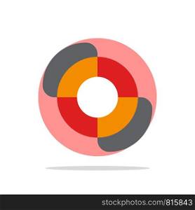 Beach, Lifeguard, Summer Abstract Circle Background Flat color Icon