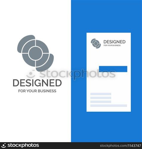 Beach, Lifeguard, Summer Grey Logo Design and Business Card Template