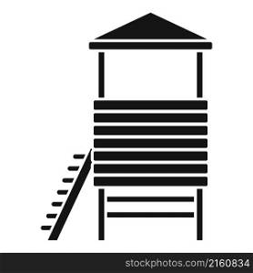 Beach rescuer tower icon simple vector. Lifeguard safety. Sea guard. Beach rescuer tower icon simple vector. Lifeguard safety