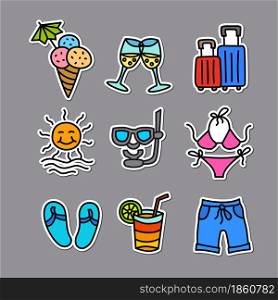 beach resort stickers
