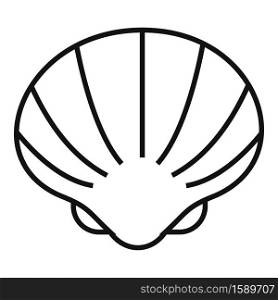 Beach sea shell icon. Outline beach sea shell vector icon for web design isolated on white background. Beach sea shell icon, outline style