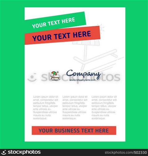 Beach Title Page Design for Company profile ,annual report, presentations, leaflet, Brochure Vector Background