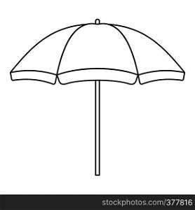Beach umbrella icon. Outline illustration of beach umbrella vector icon for web. Beach umbrella icon, outline style