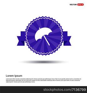Beach Umbrella Icon - Purple Ribbon banner