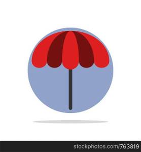 Beach, Umbrella, Weather, Wet Abstract Circle Background Flat color Icon