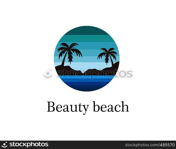 beach vector illustration icon of travel and holiday design