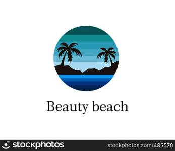 beach vector illustration icon of travel and holiday design