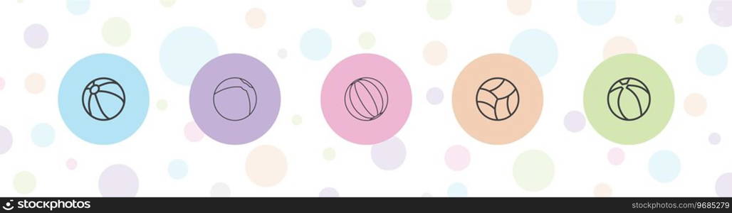 Beachball icons Royalty Free Vector Image