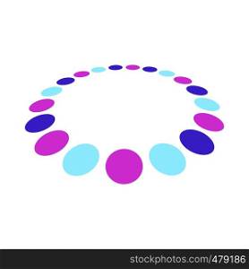 Beads Icon. Flat Color Design. Vector Illustration.