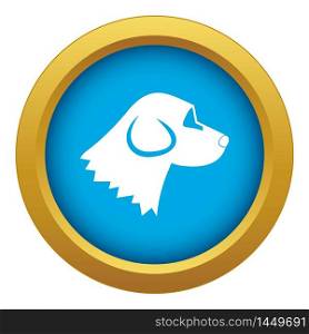Beagle dog icon blue vector isolated on white background for any design. Beagle dog icon blue vector isolated