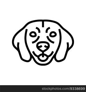 beagle dog puppy pet line icon vector. beagle dog puppy pet sign. isolated contour symbol black illustration. beagle dog puppy pet line icon vector illustration