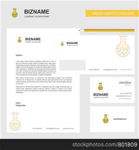 Beaker Business Letterhead, Envelope and visiting Card Design vector template