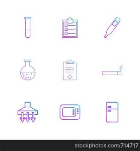 beaker , clipboard , thermometer , flask , board , smoking , microwave , fridge , icon, vector, design, flat, collection, style, creative, icons