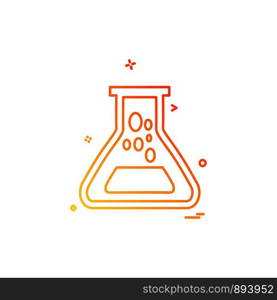 Beaker icon design vector