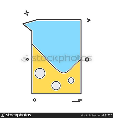 beaker jug icon design vector
