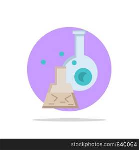 beaker, lab, test, tube, scientific Flat Color Icon Vector