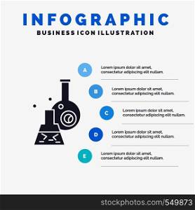 beaker, lab, test, tube, scientific Infographics Template for Website and Presentation. GLyph Gray icon with Blue infographic style vector illustration.. Vector EPS10 Abstract Template background