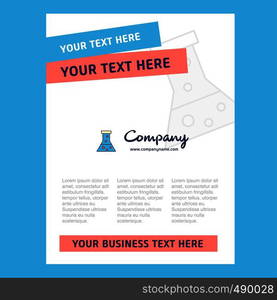 Beaker Title Page Design for Company profile ,annual report, presentations, leaflet, Brochure Vector Background