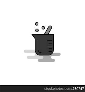 Beaker Web Icon. Flat Line Filled Gray Icon Vector