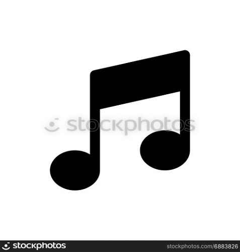 beam music note, icon on isolated background,