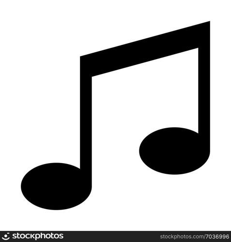 Beam music note, icon on isolated background