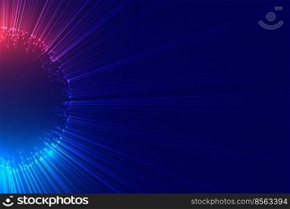 beam of lights bursting out technology background