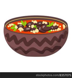 Bean soup icon cartoon vector. Mexican food. Dinner sauce. Bean soup icon cartoon vector. Mexican food