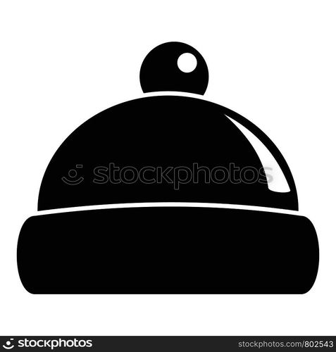 Beanie hat icon. Simple illustration of beanie hat vector icon for web design isolated on white background. Beanie hat icon, simple style