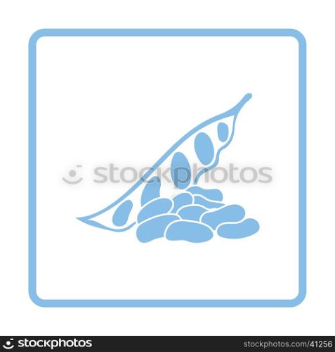 Beans icon. Blue frame design. Vector illustration.