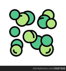 beans peas color icon vector. beans peas sign. isolated symbol illustration. beans peas color icon vector illustration