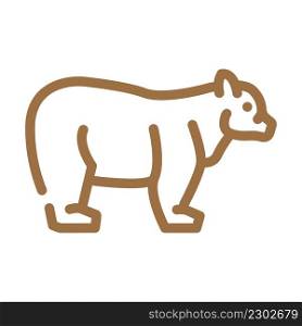 bear animal color icon vector. bear animal sign. isolated symbol illustration. bear animal color icon vector illustration