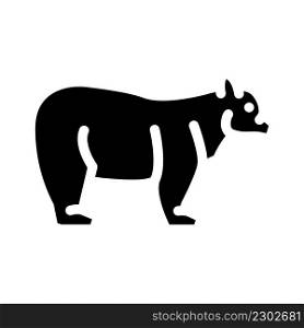 bear animal glyph icon vector. bear animal sign. isolated contour symbol black illustration. bear animal glyph icon vector illustration