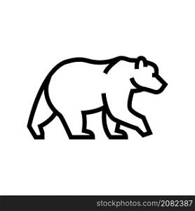 bear animal in zoo line icon vector. bear animal in zoo sign. isolated contour symbol black illustration. bear animal in zoo line icon vector illustration