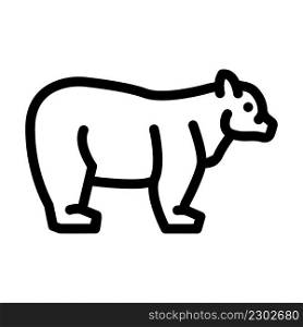 bear animal line icon vector. bear animal sign. isolated contour symbol black illustration. bear animal line icon vector illustration