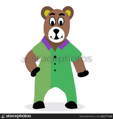 Bear cartoon vector. Teddy bear and brown bear, animal bear vector illustration. Bear cartoon vector