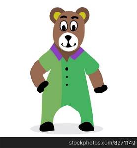 Bear cartoon vector. Teddy bear and brown bear, animal bear vector illustration. Bear cartoon vector