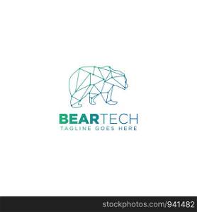 bear geometric logo design vector illustration icon element - vector. bear geometric logo design vector illustration icon element