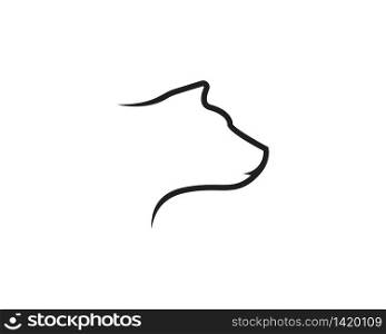 Bear head line vector illustration